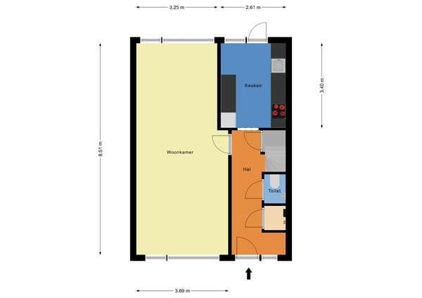 Floorplan - Gemmahof 11, 3318 RB Dordrecht